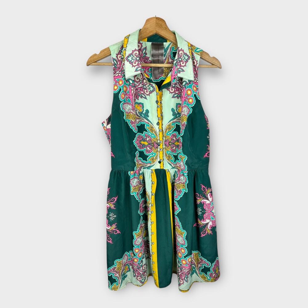 Moon Collection Womens size Large Paisley Print Sleeveless Dress